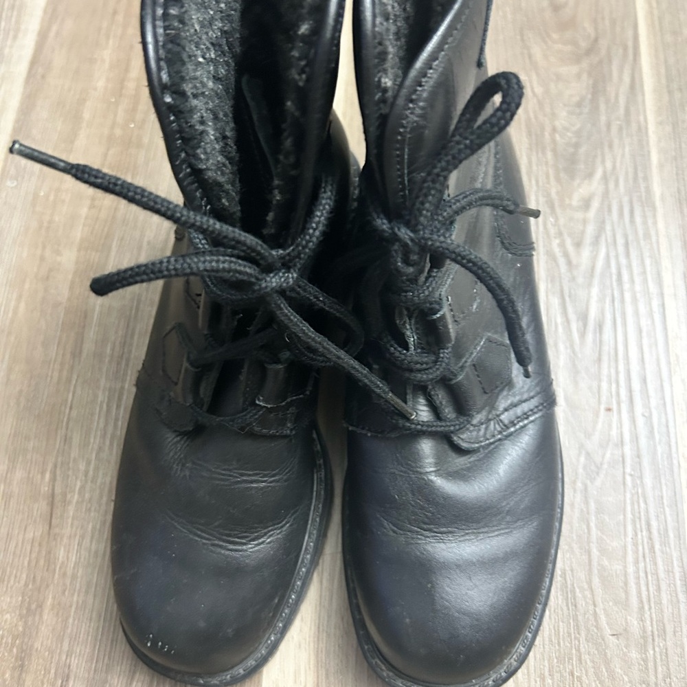 Classic Black Lace-Up Boots